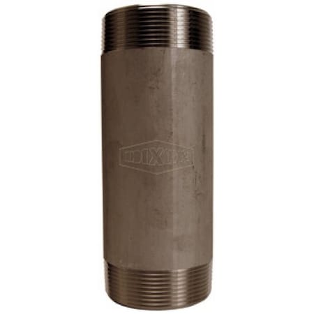 TN125 X3SS Threaded Both End Pipe Nipple, 1-1/4 In Nominal, MNPT End Style, 316 SS, SCH 40/STD, Dome